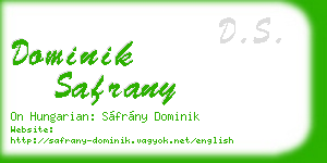 dominik safrany business card